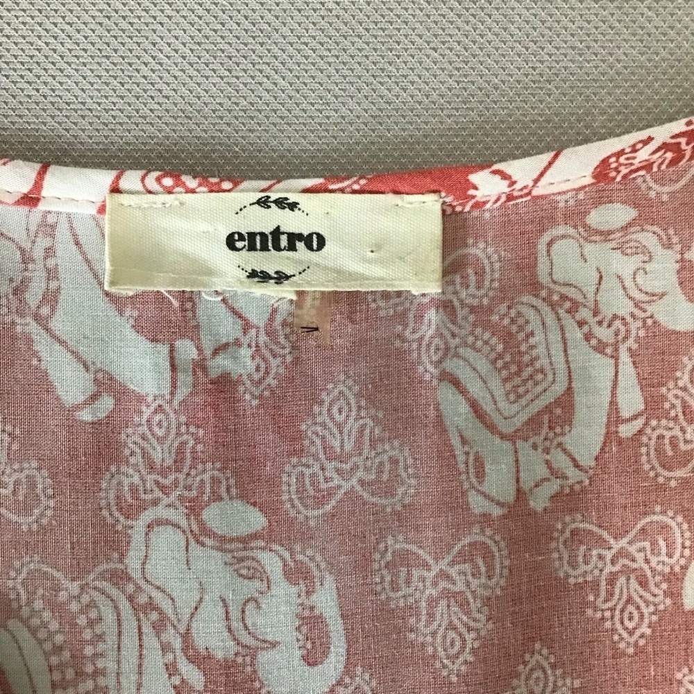 Entro Coral and Purple Sleeveless Midi Dress - Picture 6 of 13